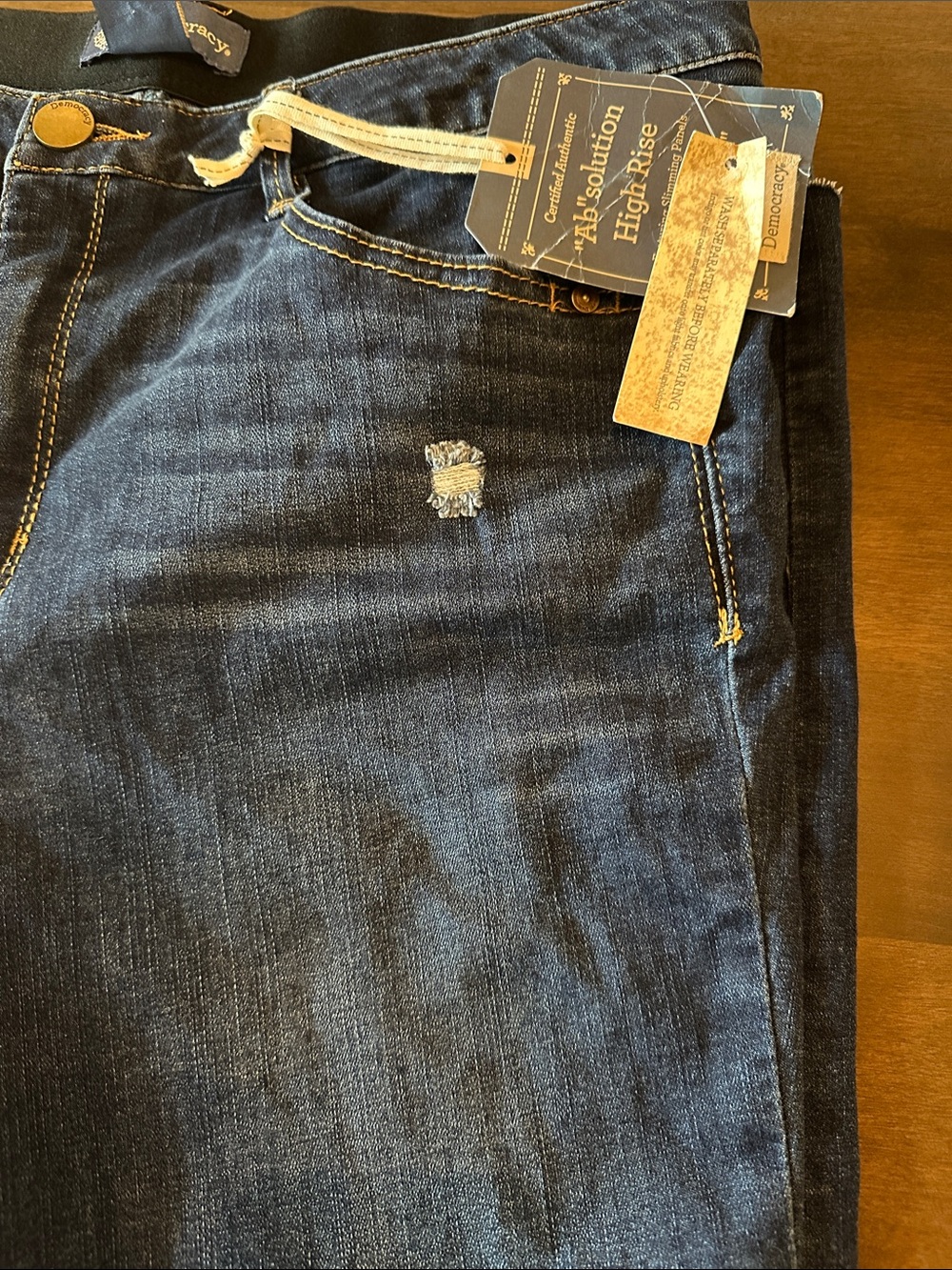 Democracy Dark Blue Wide Leg Jeans - Curve Equality - Picture 9 of 12